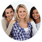 women smiling